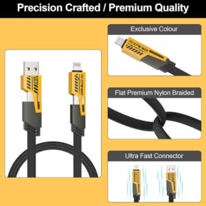 4 in 1 universal fast charging cable 27W multi connector