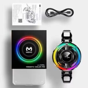 CX-15 mobile cooling fan attached to smartphone for heat reduction
