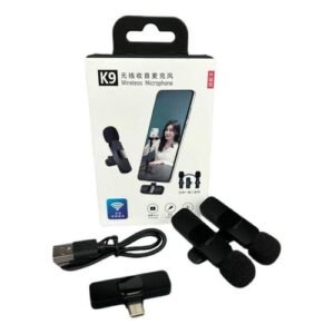K9 wireless microphone clip-on lavalier mic for recording