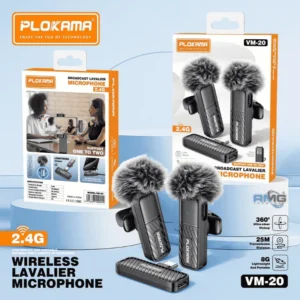 wireless dual clip-on microphone for interviews