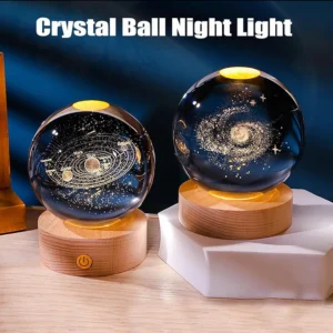 decorative 3D crystal lamp for bedroom lighting